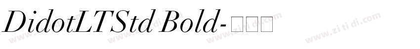 DidotLTStd Bold字体转换